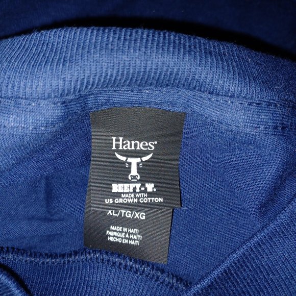 HANES  BEEFY SHORT SLEEVE  MEN'S TEE  SHIRT - Picture 10 of 11